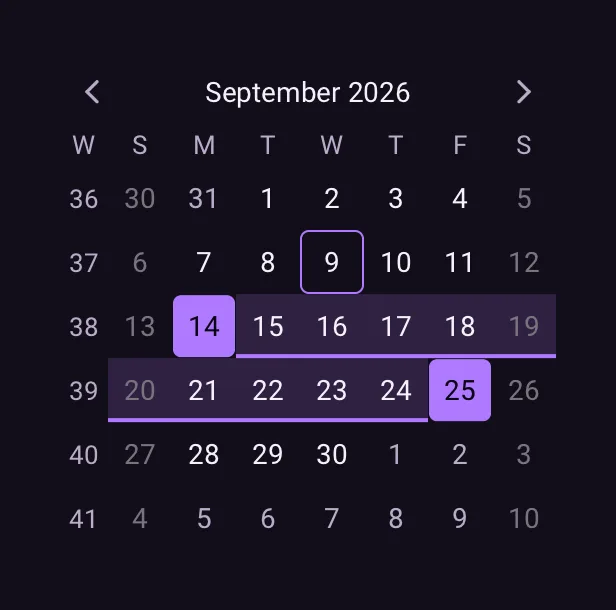 CalendarView