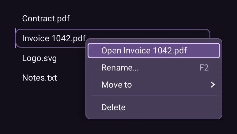 PopupMenu and ContextMenus